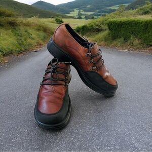 DANSKO Brown Leather Women’s Loafers Lace-Up Flats Size 10.5 EUR 41